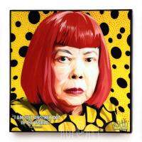 Yayoi Kusama ยาโยอิ คุซามะ ศิลปิน ญี่ปุ่น ลายจุด รูปภาพ​ติด​ผนัง​ pop art​ พร้อมกรอบและที่แขวน กรอบรูป​ แต่ง​บ้าน​ ของขวัญ​ รูปภาพ