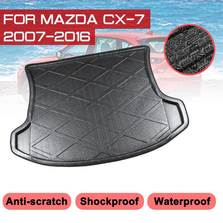 พรมปูพื้นรถยนต์พรมสำหรับ-mazda-cx-7-2007-2008-2009-2010-2011-2012-2016ด้านหลัง-anti-mud-cover