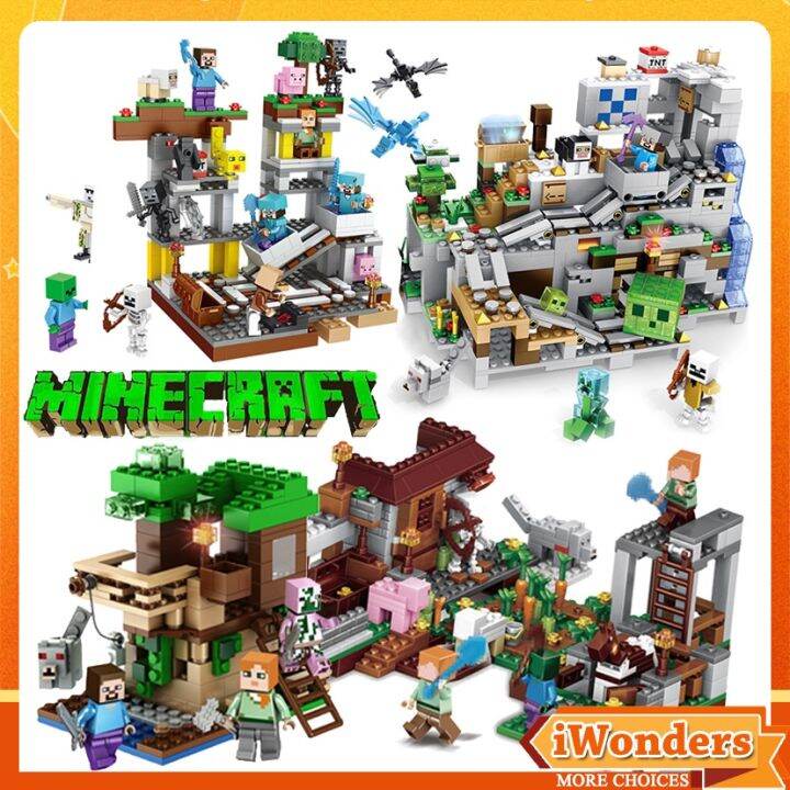 New Minecraft Building Blocks 4 In Village Set Tree House Ocelot Guard 