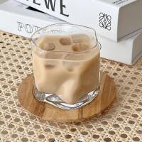 300ML Twisted Glass Transparent Shot Glass Cup Decor Cocktail Beer Wine Milk Tea Glass Reusable Kitchen Drinking Glass tumbler Cups  Mugs Saucers