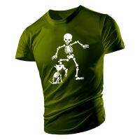 Four seasons fashion casual outdoor sports street print skull round neck adult large size short sleeve T-shirt quick dry loose