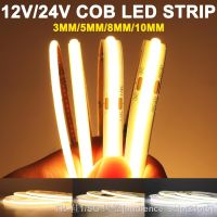 【LZ】㍿◈  5m/lot 12V 24V Dimmable COB LED Strip Light Warm Cool White Color Flexible Light Bar RA90 384 480 528 LEDs FOB Room Decor Light