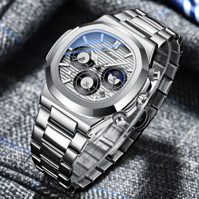 CHENXI 2023ธุรกิจใหม่นาฬิกาผู้ชายวันที่นาฬิกาข้อมือควอตซ์ Chronograph สแตนเลสส่องสว่างชาย Clcok