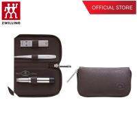 ZWILLING ชุดกรรไกรตัดเล็บสแตนเลสสตีล 3 ชิ้น สีเงิน เคสสีน้ำตาล N97527007