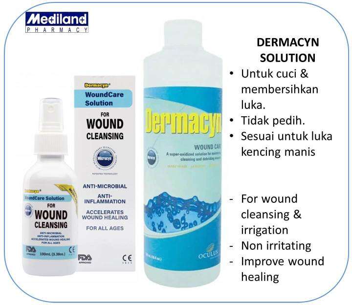 Dermacyn Solution (Wound care/luka kencing manis) Lazada