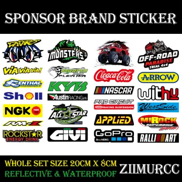 Stickers autocollants Moto déco auto. Stickers sponsors