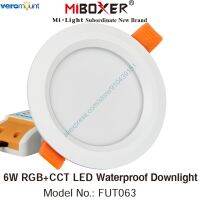 Meboxer FUT063ไฟดาวน์ไลท์ LED 6W RGB + CCT สปอตไลท์ติดเพดาน220V 2.4G RF ไร้สายไวไฟแอป Alexa ควบคุมด้วย Google เสียง