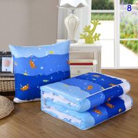 【CW】◆☍  2 1 Napping Blanket Soft Folding with Back Cushion for Office Worker Warm Supplies Throw