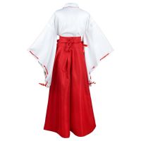 Anime Inuyasha Kiky Kikyō Cosplay Costume Witch Japanese Kimono Performance Clothes Wig With Tops Skirt Uniform Halloween Party