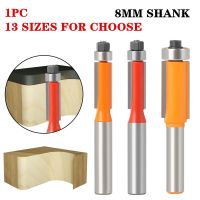 1Pc 8mm Shank Flush Trim Router Bit พร้อมแบริ่งคาร์ไบด์ด้านบนเครื่องตัดมิลลิ่งตรงเครื่องมืองานไม้ราคาถูก