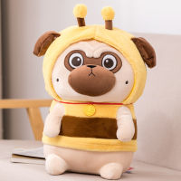 1pc 30-50cm Cute Cat &amp; Pug Plush Toys Kawaii Animals Turn to Bee Pillow Dolls Stuffed Soft Toy for Children Girls Birthday Gift
