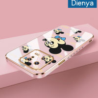 เคส Dienya สำหรับ Xiaomi 13 Pro เคสลายการ์ตูนแฮปปี้มิกกี้ใหม่กรอบสี่เหลี่ยมเคลือบพื้นผิวเคสนิ่มซิลิกาเจลกันกระแทกเคสมือถือรวมเลนส์กล้องถ่ายรูปฝาครอบป้องกัน