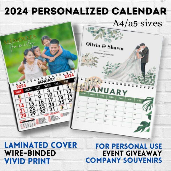 2024 Personalized Wall Calendar for Giveaways, Souvenirs (Premium