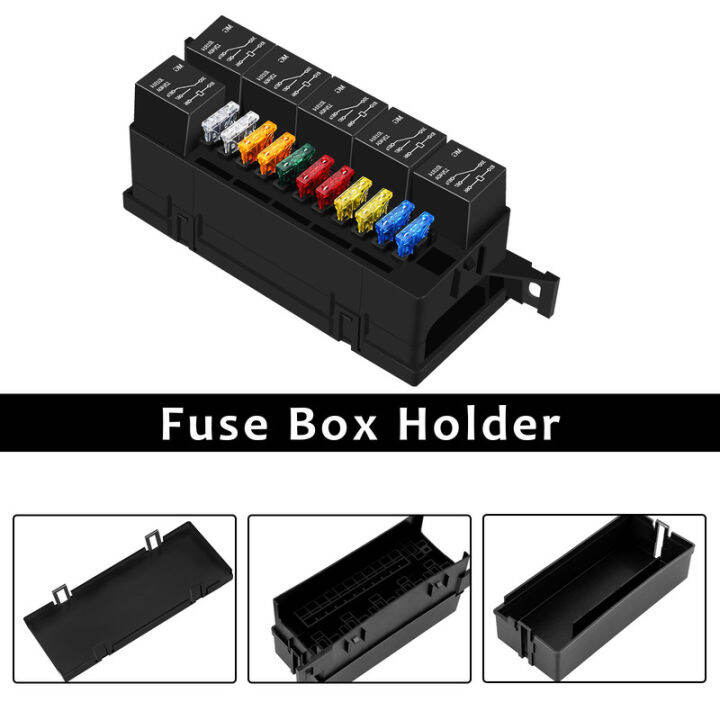 ชุดกล่องรีเลย์ฟิวส์รีเลย์ฟิวส์12v-บล็อกกล่องรีเลย์ฟิวส์กันน้ำอัตโนมัติพร้อมขั้วย้ำ52จุด11-atc-ฟิวส์-ato-และ6ชุดกล่องรีเลย์ฟิวส์รีเลย์