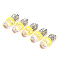 Moito หลอดไฟ LED สกรูอุปกรณ์บอกความเป็นด่าง E10สีขาว12V DC หลอดไฟใช้พลังงานต่ำ5ชิ้น