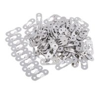 100 Pcs Keyhole Duty Wall Hanger Fasteners For Picture Photo Frame Furnniture Cabinet Display Hook Interlocking Mount Bracket