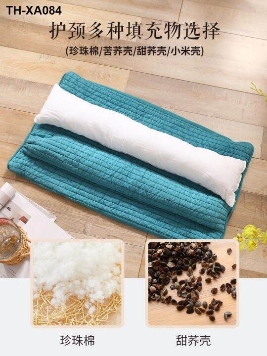 eloline-buckwheat-adult-sleeping-core-millet-soft-help-neck-protector-หมอนสูงแบบแข็ง