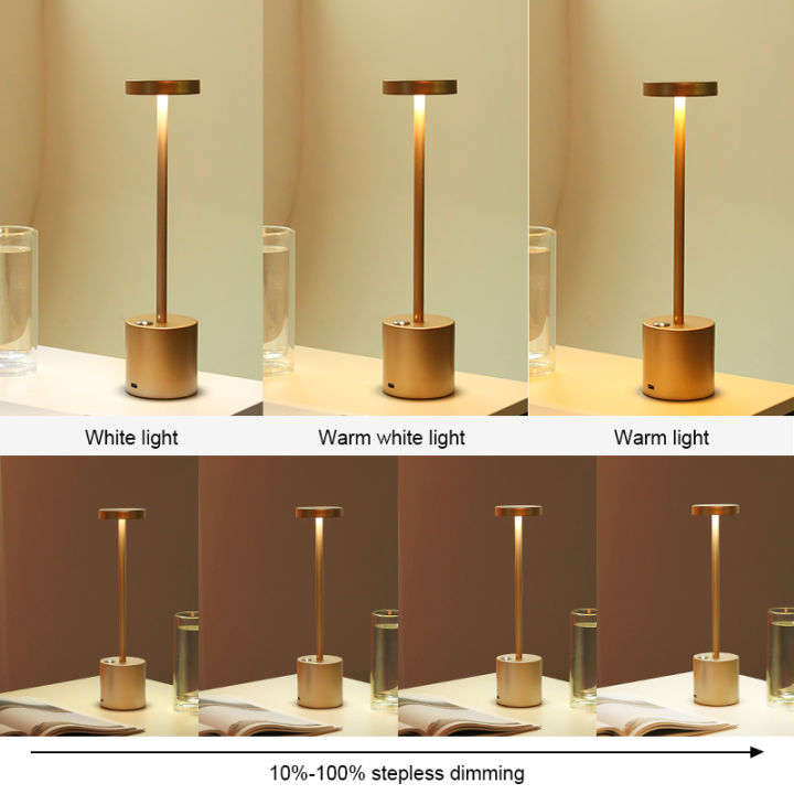 ไร้สายแบบชาร์จทอง-led-ไฟกลางคืนโคมไฟข้างเตียงที่ทันสมัย-led-อลูมิเนียมอัลลอยด์-type-c-usb-โต๊ะบรรยากาศโคมไฟประดับห้อง