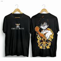 One piece เสื้ออะนิเมะลูฟี่ เสื้อแขนสั้นเต็มผ้าฝ้ายเสื้อลูฟี่