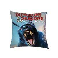 (All inventory) 3D pillowcase with dragon dungeon pattern for sofa and chair decoration (contact seller support) Freecustomization. Double sided printing design for pillows)