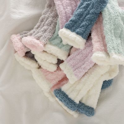 Oeggeo Shop Plush Warm Socks ถุงเท้าผู้หญิงมีให้เลือก7สี