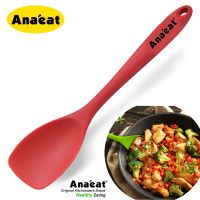 ANAEAT 1pc Food Grade Silicone Cooking Spoon Heat-Resistant Flexible Nonstick Silicone Baking Mixing Spoon Spatula