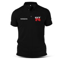 นิสสันเสื้อโปโลผ้าฝ้ายพิมพ์ลายรถยนต์ Nissan Polo Gtr