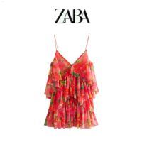 European and American style 2022 summer new womens printed tulle suspender dress 5039626 116