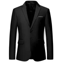 black and white slim fit blazer