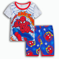 Spidermans Pikachu ชายหญิงเสื้อยืดกางเกงขาสั้นชุดแขนสั้น Tees กางเกงการ์ตูน2Pcs ฤดูร้อนสบายๆผ้าฝ้ายเด็กเสื้อผ้าชุดนอน