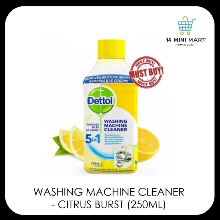 DETTOL Washing Machine Cleaner 5in1 (250ml) Citrus Burst Lazada