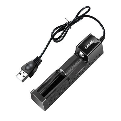 USB แบตเตอรี่สล็อต1ตัวชาร์จไฟ LED อัจฉริยะแบตเตอรี่แบบชาร์จไฟได้18500 18650 18350 16650 16340 14650ที่ชาร์จ10440ใน14500