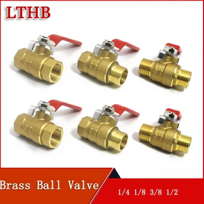 Brass Ball Valve Lever Handle Male Female Pipe Thread 1/8 quot;1/4 quot; 3/8 quot;1/2 quot; Water Speed Control Air Ragulation Gas Pipe Joint