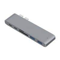 6 In 1 Type C ฮับต่อพ่วง Usb ชาร์จ Sd/อะไหล่หัวอ่านบัตร Tf สำหรับ Mac Book 16 17 18