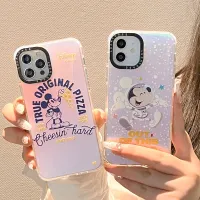 เคสสำหรับ iPhone 14 13 12 11 Pro Max X XR Xs Max 8 7 Plus SE 2020การ์ตูนหนูเลเซอร์ IMD ชัดเจนเคสโทรศัพท์ฝาครอบป้องกันนิ่ม