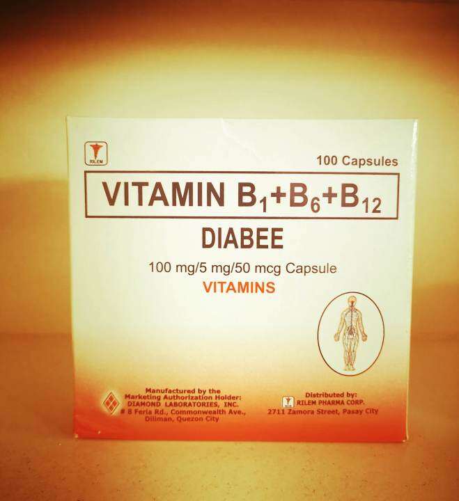 DIABEE Vitamins Vitamins B1 B6 B12 FDA Approved Sold per Pad of