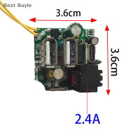 ?Best Buyle โมดูลพลังงานชาร์จเร็ว2.4A 1A เอาต์พุต USB Type-C สองช่องหัวบอร์ดจ่ายไฟ