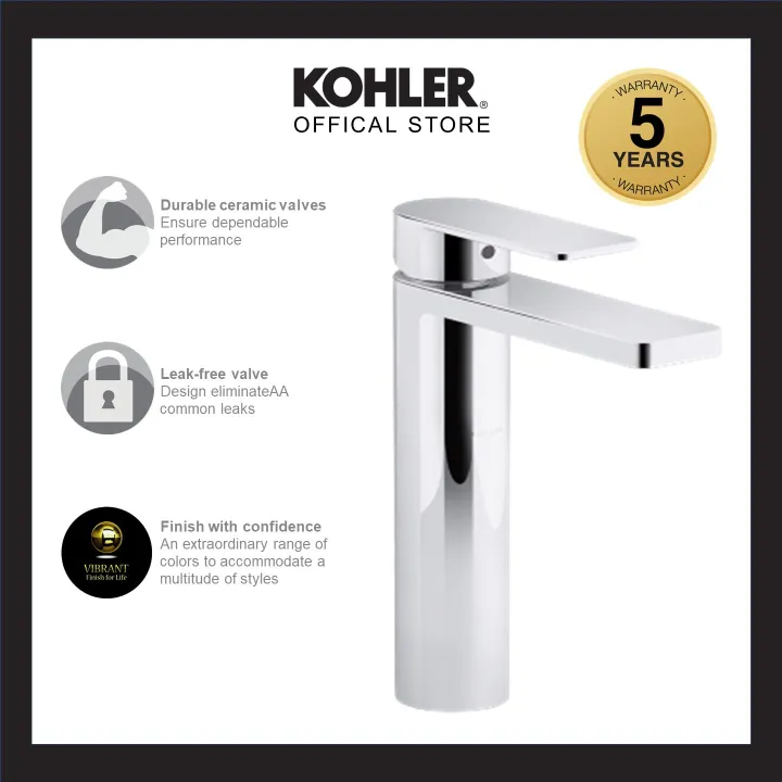 KOHLER Parallel Tall Lavatory Faucet KOH23475T4CP Lazada Singapore