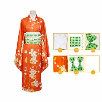 (วิกผมคอสเพลย์) อะนิเมะ Super Danganronpa 2 Hiyoko Sionji Hiyoko วิกผมการแต่งกายคอสเพลย์ Kimono รองเท้าชุดสีส้มเสื้อทรงกิโมโน Kostuums ฮาโลวีน