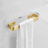 Golden Black Towels Bar Aluminum Alloy Punch-free Towel Holder Hanger Toilet Hanging Storage Shelf Bathroom Accessories