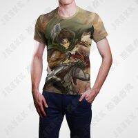 2023 NEWAttacking Giant Attack On Titan T เสื้อผู้ชายผู้หญิง T เสื้อลำลองแขนสั้นฤดูร้อน3D พิมพ์แฟชั่น Tops