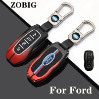 ZOBIG สังกะสีอัลลอยด์สำหรับ Ford JMC Territory Key Fob Cover Premium Car Key Case Shell แฟชั่นพวงกุญแจ Fit Ford Territory JMC 2021 2022 2023รีโมทคอนโทรล Key Shell