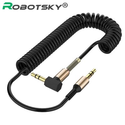 3.5MM Jack AUX Audio Cable Male to Male For Phone Car Speaker MP4 Headphone 2m Gold Plated Jack 3.5 Spring Audio Cables