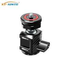 Mini Ball Head with 3xCold Shoe Mount 1/4 Screw Ballhead 360° Pan 90° Tilt for DSLR Camera Fill Light Microphone Monitor Bracket