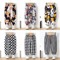 Summer Anti Mosquito Trousers Printed Cartoon Tide Boys Harem Pants Childrens Clothes Clothing Kids Trouser Casual Loose Thin