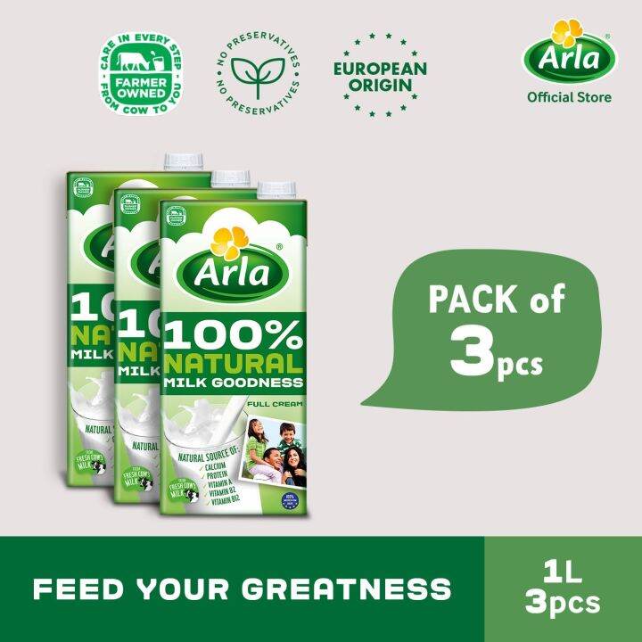 Arla Full Cream Milk 1L 3-Pack | Lazada PH