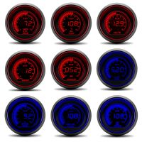 AD 2 52mm Red Blue Dual Led 12V Car Gauge Boost/Water Temp/Oil Temp/Oil press/Volt/Tachometer/Vacuum/Air fuel ratio/EGT Gauge