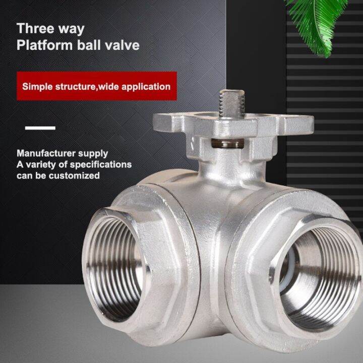 DN825 Three Way Pneumatic High Platform Ball Valve Stainless Steel