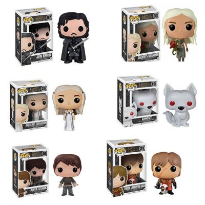ZZOOI POP Game JON of Thrones Character SNOW DAENERYS GREY WIND Action Figure Dolls Toys Collection Room Decoration Birthday Gifts New