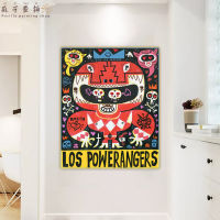 Perilla-Jorge R. Gutierrez "Los Power Angers" ภาพวาดสีน้ำมันความสวยงามโปสเตอร์ภาพตกแต่งแขวนผนังตกแต่งห้องนั่งเล่นในบ้าน